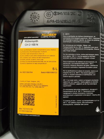 Kuljetinöljy, Klybersynth CH 2-100N 5 L