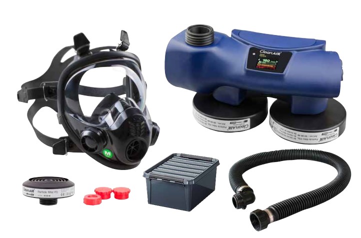 Asbestipaketti CA Chemical 2F + Kokonaamari GX02